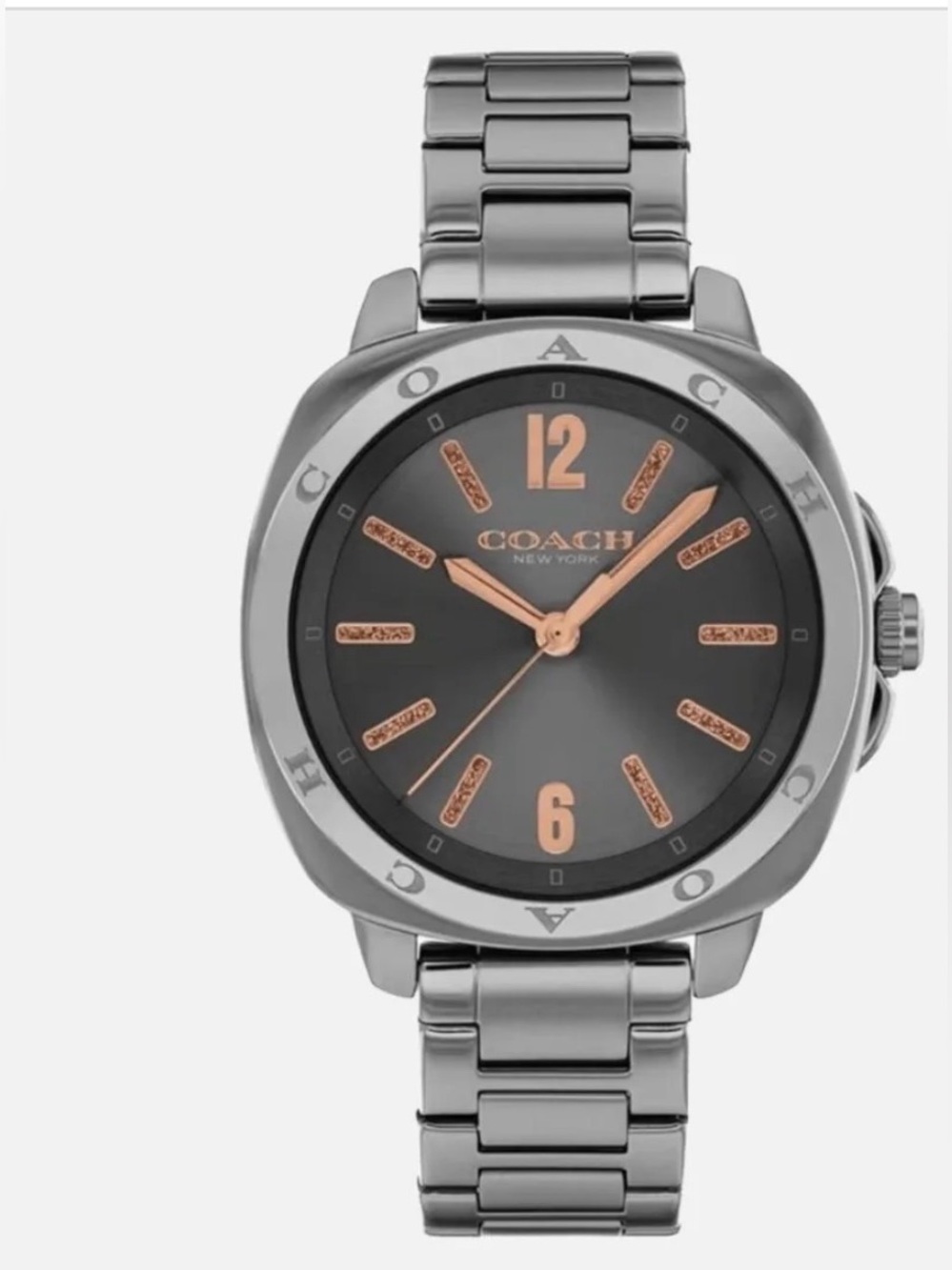 Coach Kitt Grey Bracelet Watch, 34mm New with BOX $195